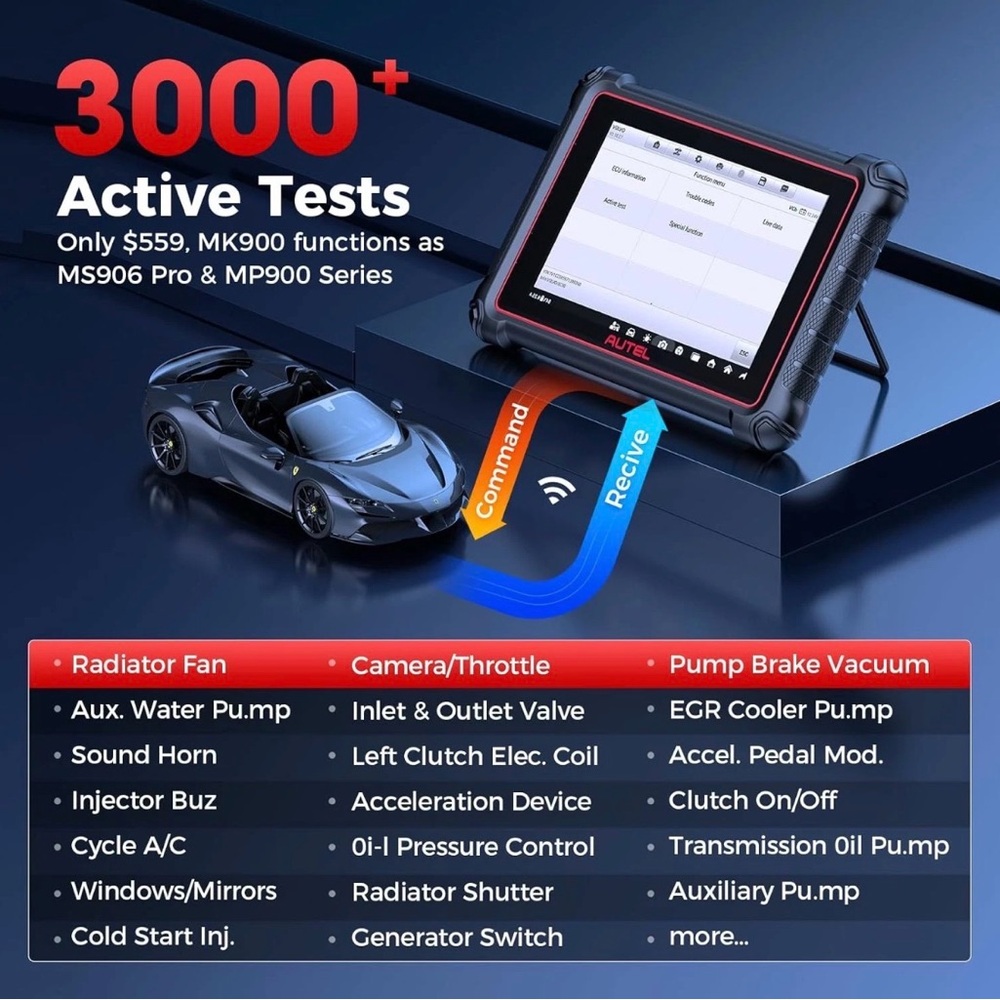 Autel MaxiCOM MK900 MK900BT MX900 Auto All System Diagnostic Scanner Tool - Picture 14 of 15